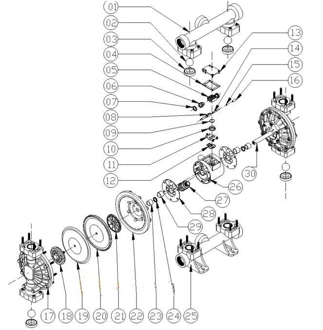 隔膜泵部件圖解