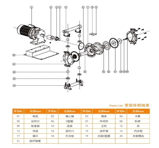 電動隔膜泵結(jié)構圖